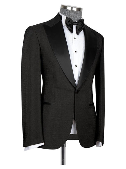 Classic Black 3 Pieces Bespoke Prom Men Suits