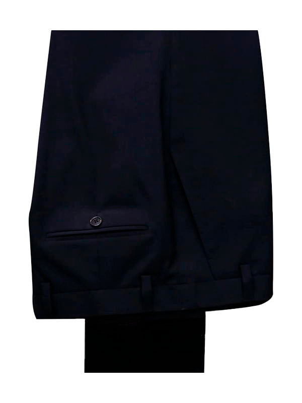 Navy Blue Notch Lapel Slim Fit Man‘s 3 Piece Suit