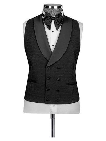 Black Shawl Lapel Wedding 3 Piece Suit