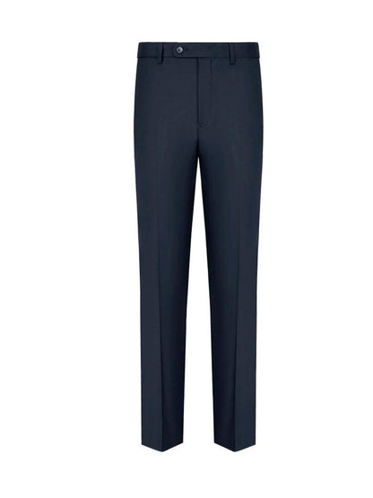 Navy Blue 3 Piece Unique Floral Wide Peak Label Modern Fit Tuxedo