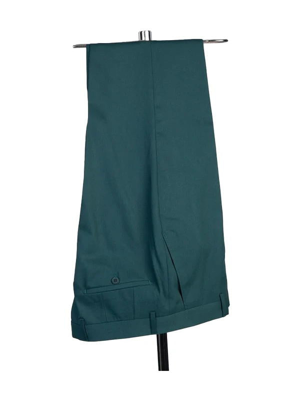 Green Classic Peak Lapel 3 Piece Suit