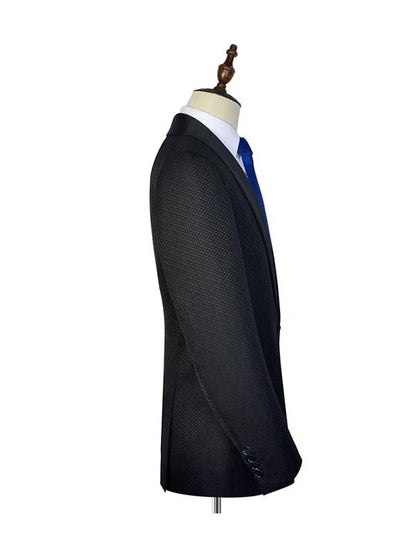 Black Single Breasted Wedding Suit