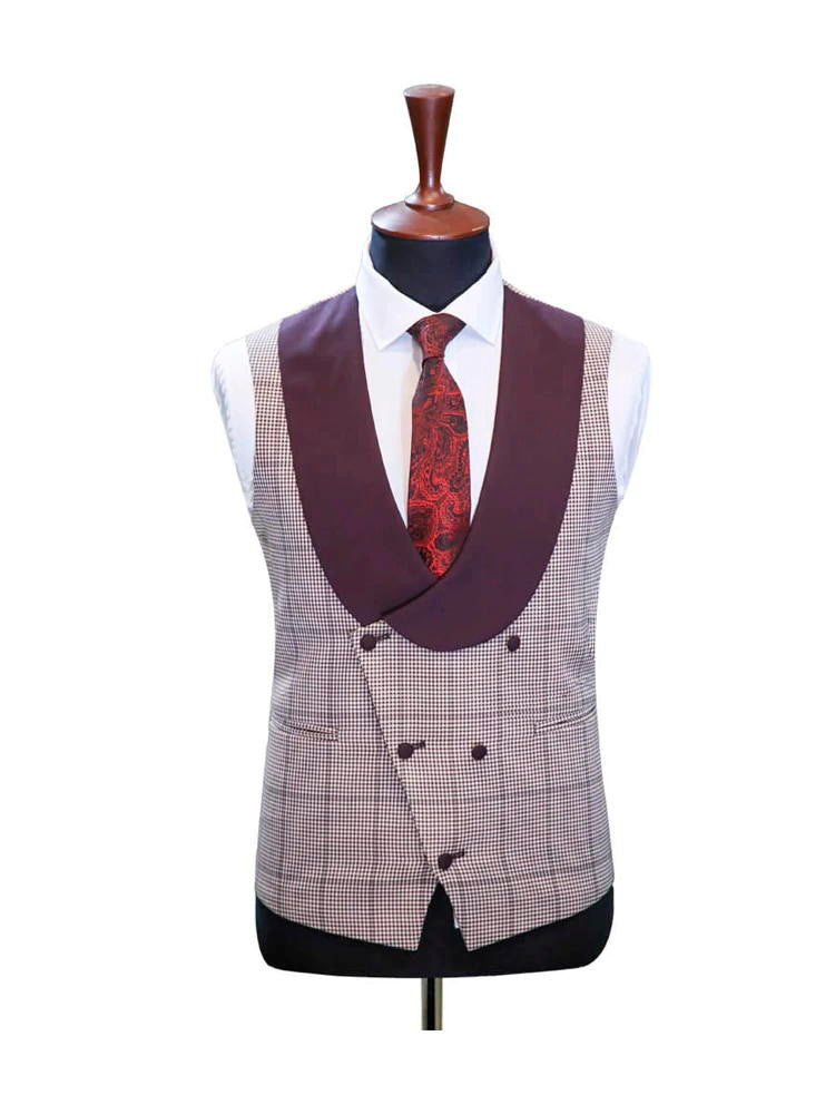 Dark Purple Peak Lapel Slim Fit Prom 3 Piece Suit