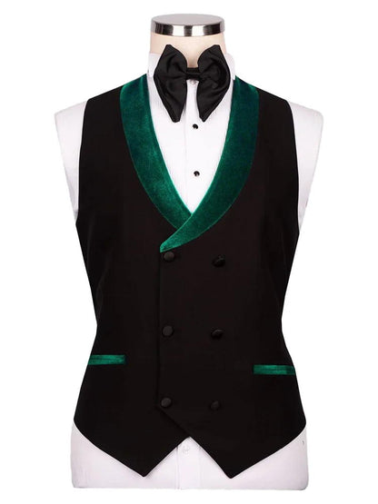 Green Peak Lapel Velvet Tuxedo Party Suit