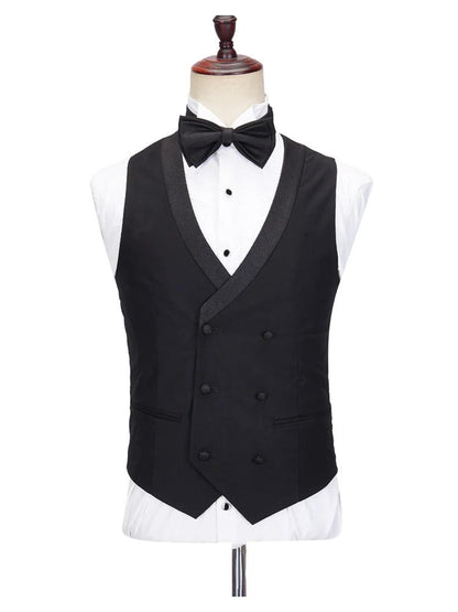 Black Peak Lapel 3 Piece Prom Suit