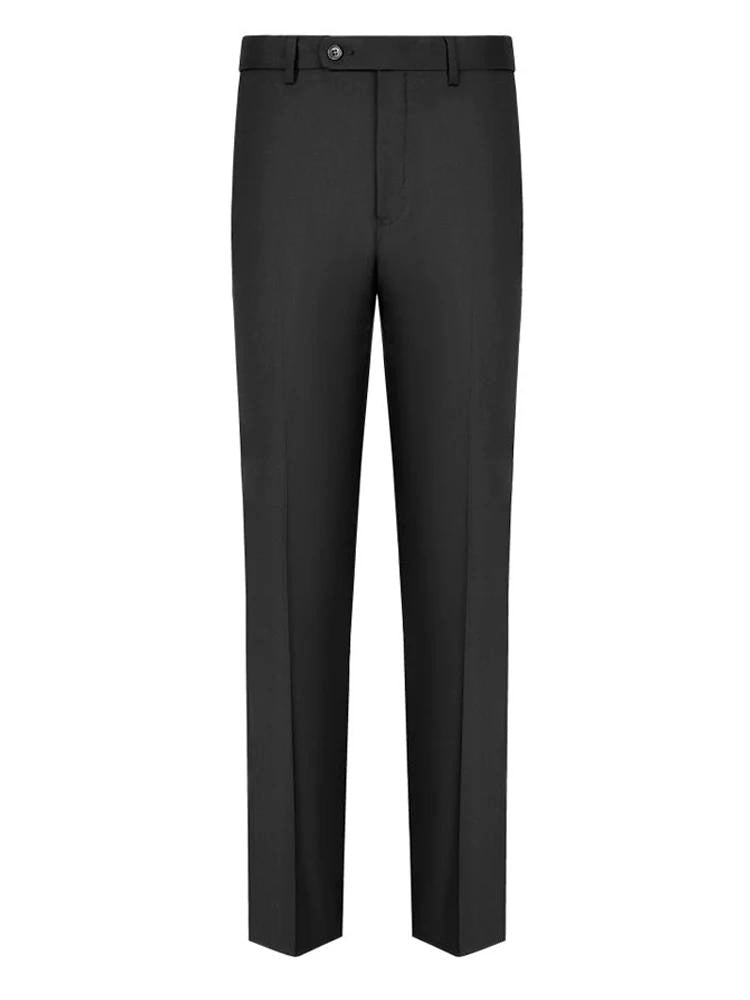 Black 3 Piece Unique Floral Wide Peak Label Modern Fit Tuxedo