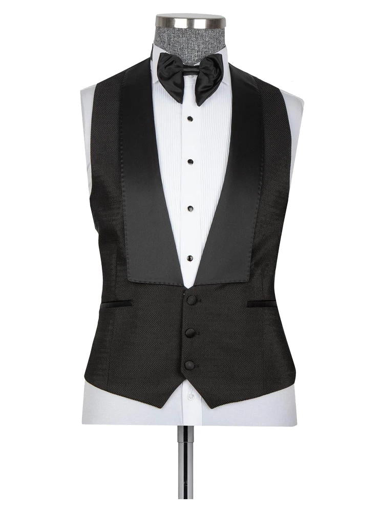 Classic Black 3 Pieces Bespoke Prom Men Suits