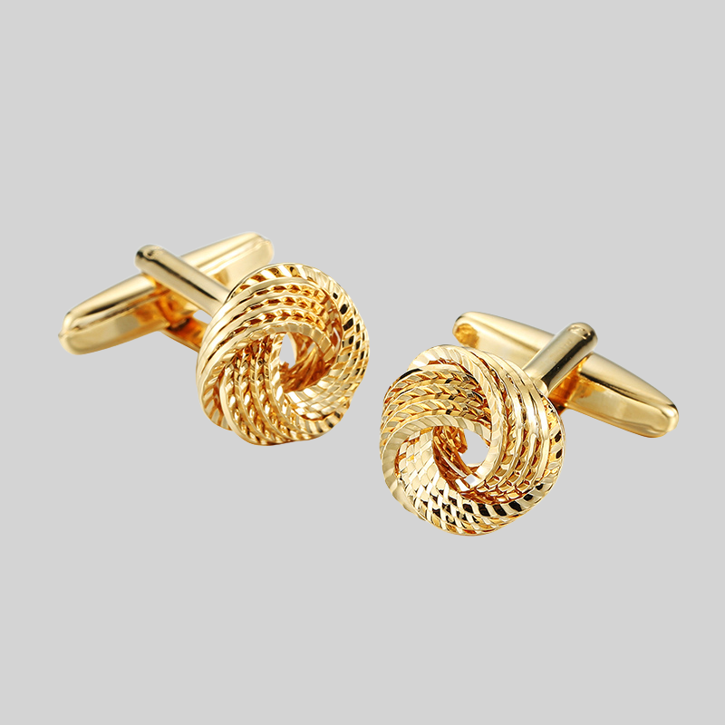 Gold Twist Knot Cufflinks