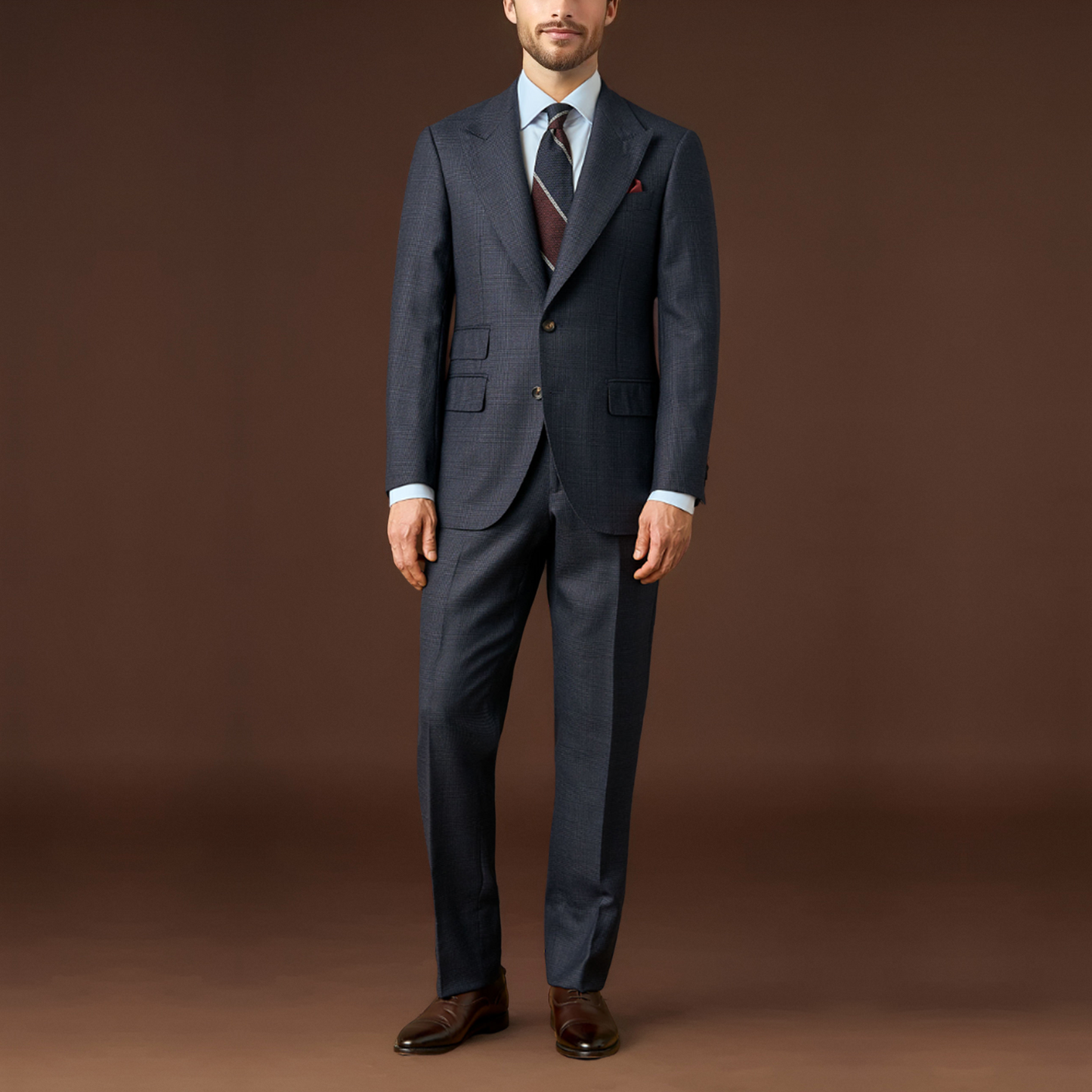 Single Breasted Peak Lapels 2 piece Men's Suit