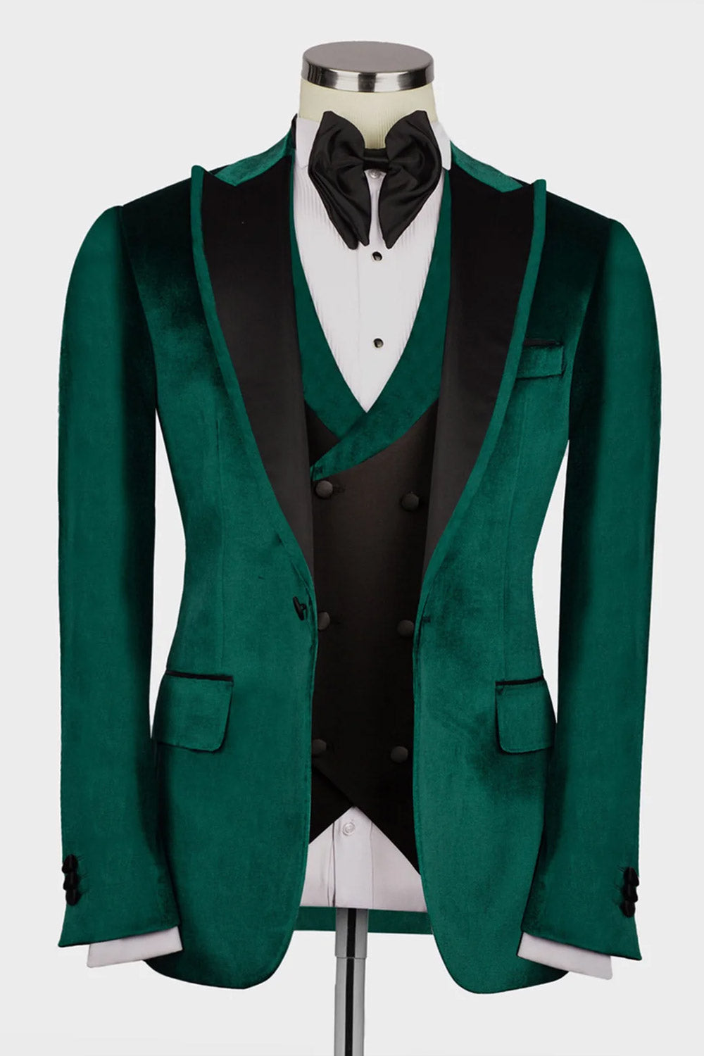 Green Velvet 3-piece Blazer Suit Tuxedo