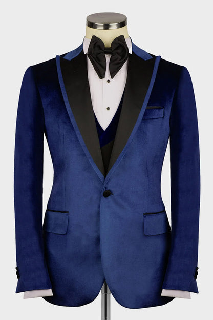 Blue Velvet 3-piece Blazer Suit Tuxedo