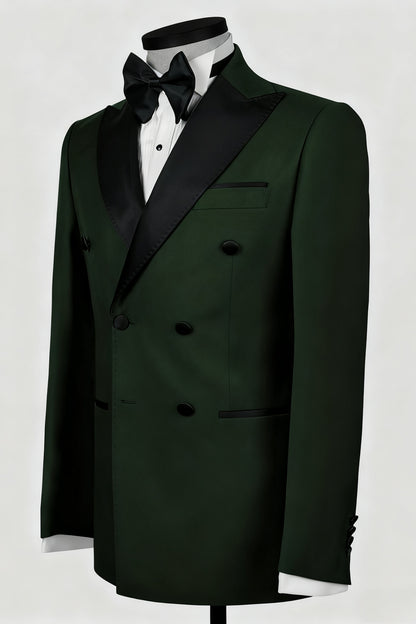 Green Double-breasted 2-Piece Tuxedo