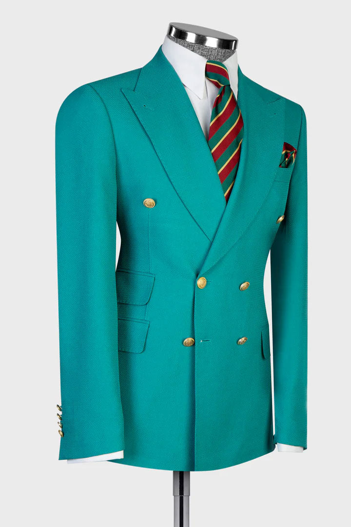 Double-breasted Peak Lapel 2-piece Suit
