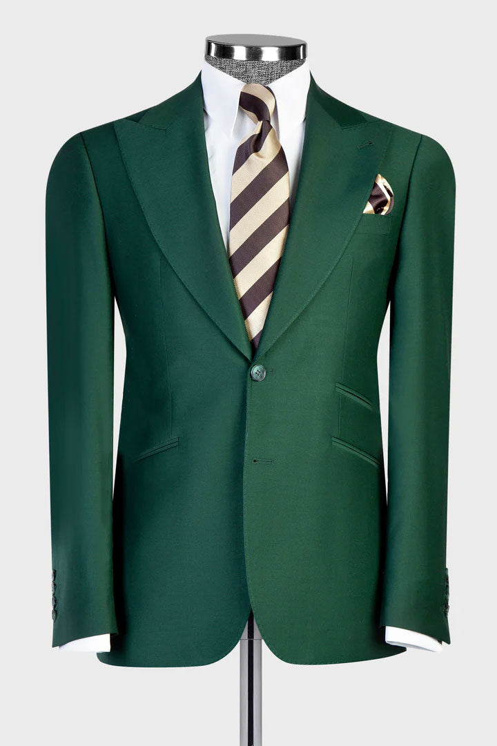 Wide Lapel 3-piece Suit in Green