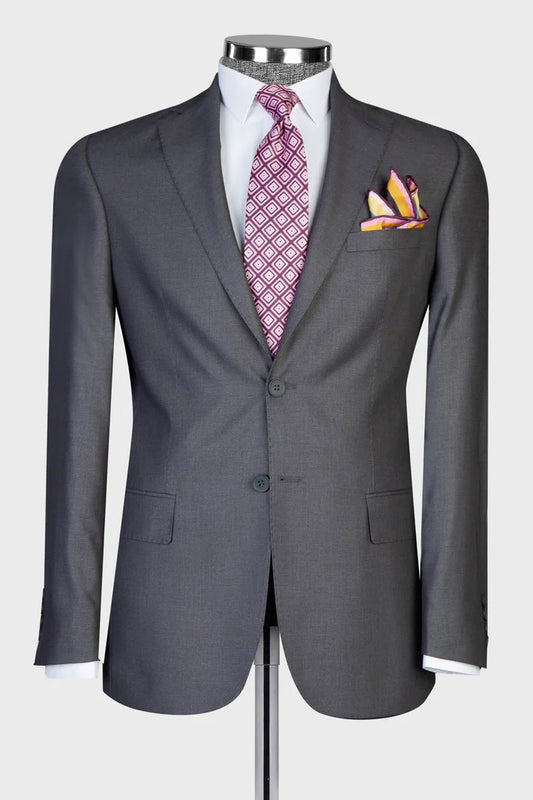 Two-button Notch Lapel 2-piece Suit for Business