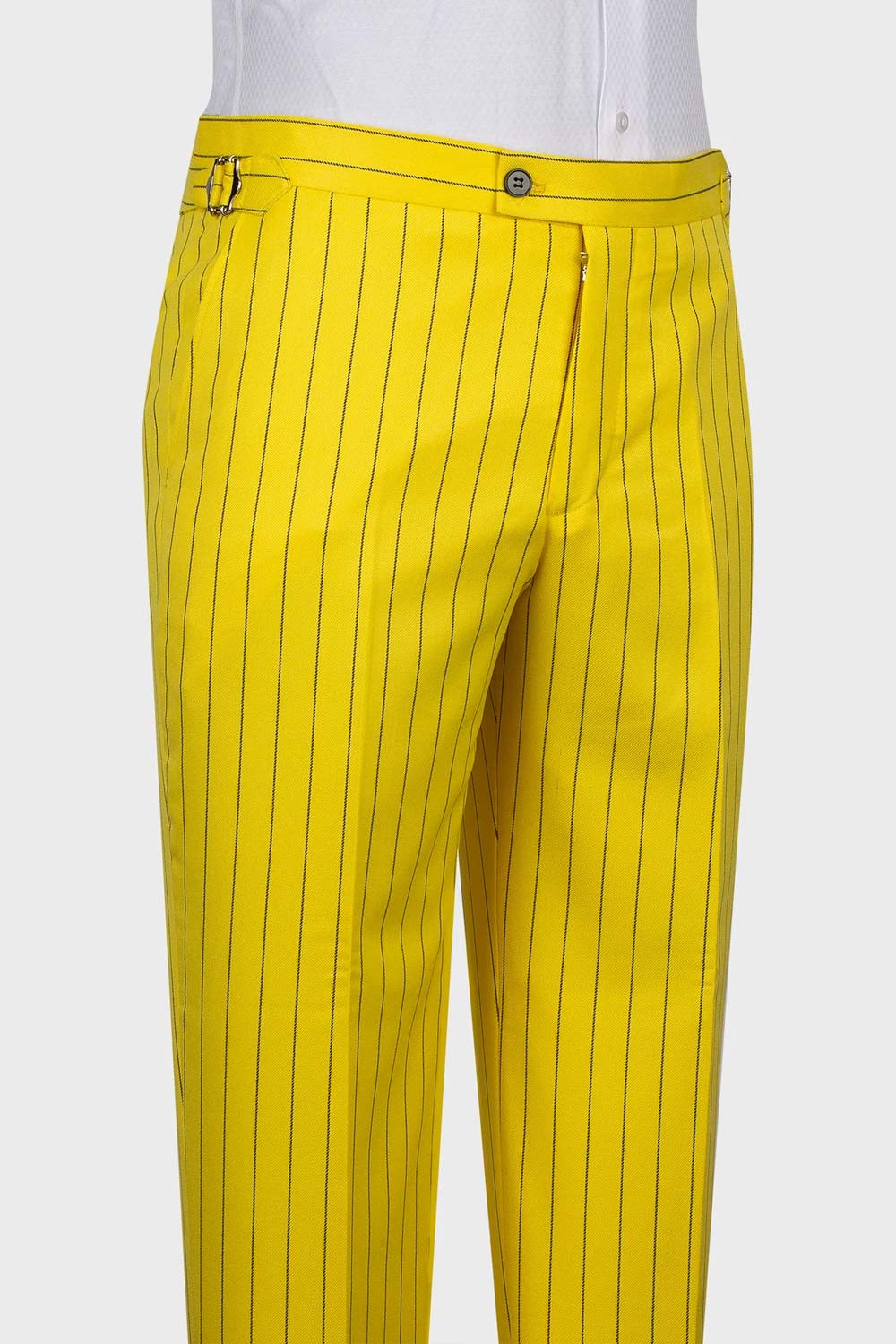 Stripe Peak Lapel 3-piece Suit in Yellow