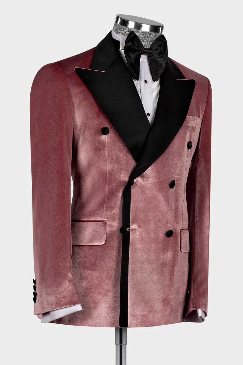 Dusty Pink Velvet 2-piece Blazer Suit Wedding Tuxedo