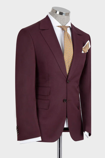 Burgundy 2-piece Suit for Business