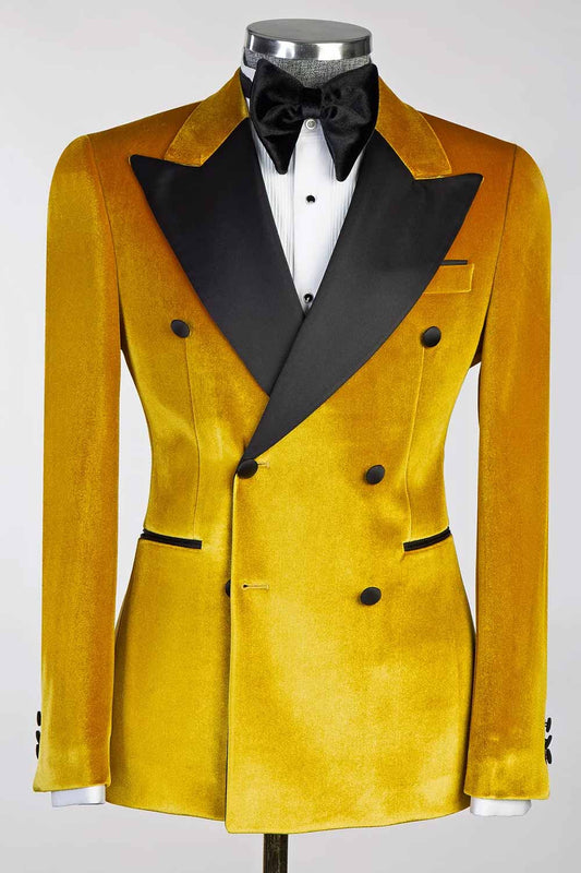 Velvet 2-piece Tuxedo in Yellow