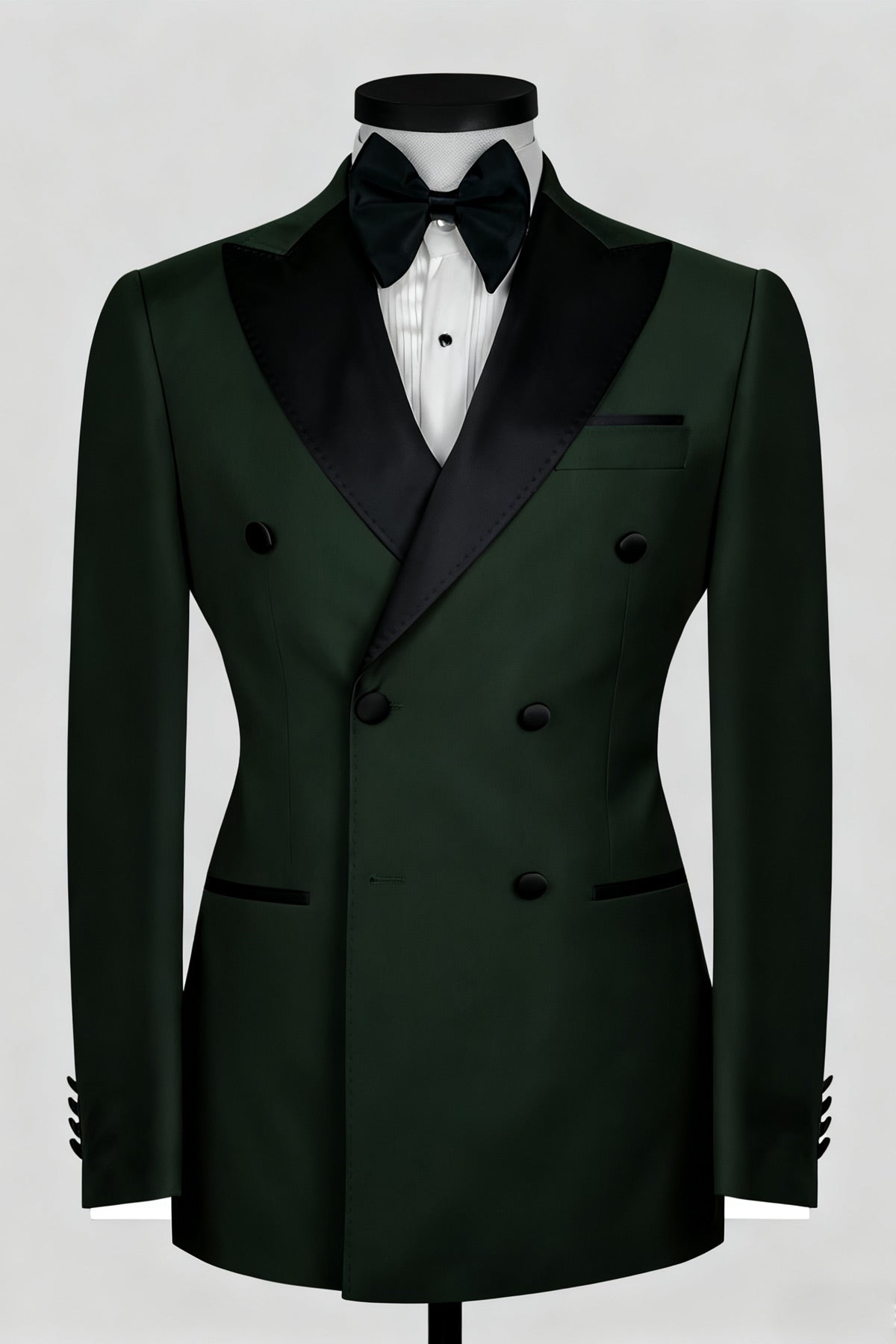 Green Double-breasted 2-Piece Tuxedo