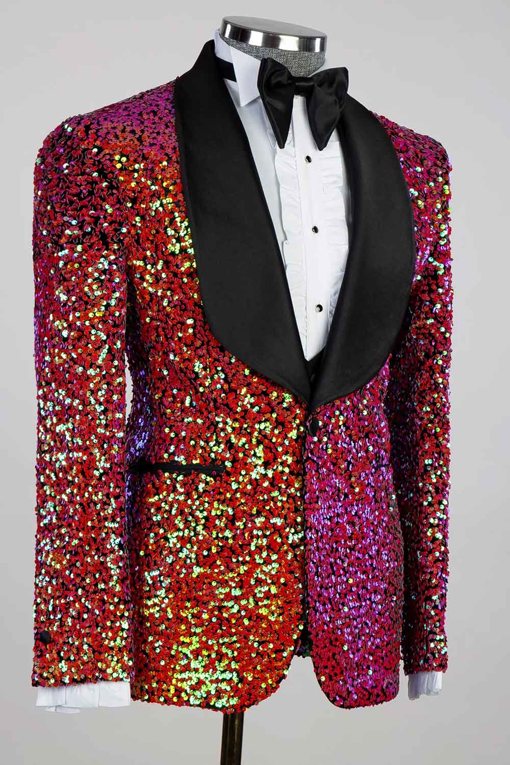 Sequins Shawl Lapel 3-piece Tuxedo