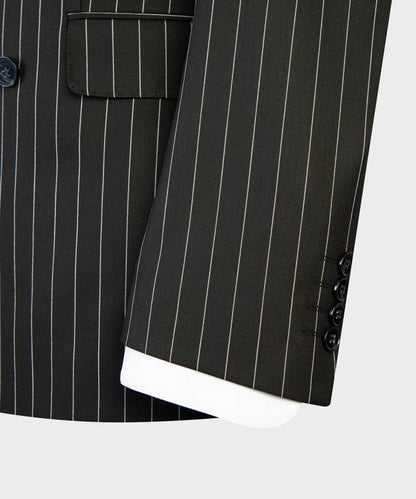 Black Stripe 2-piece Double-breasted Suit