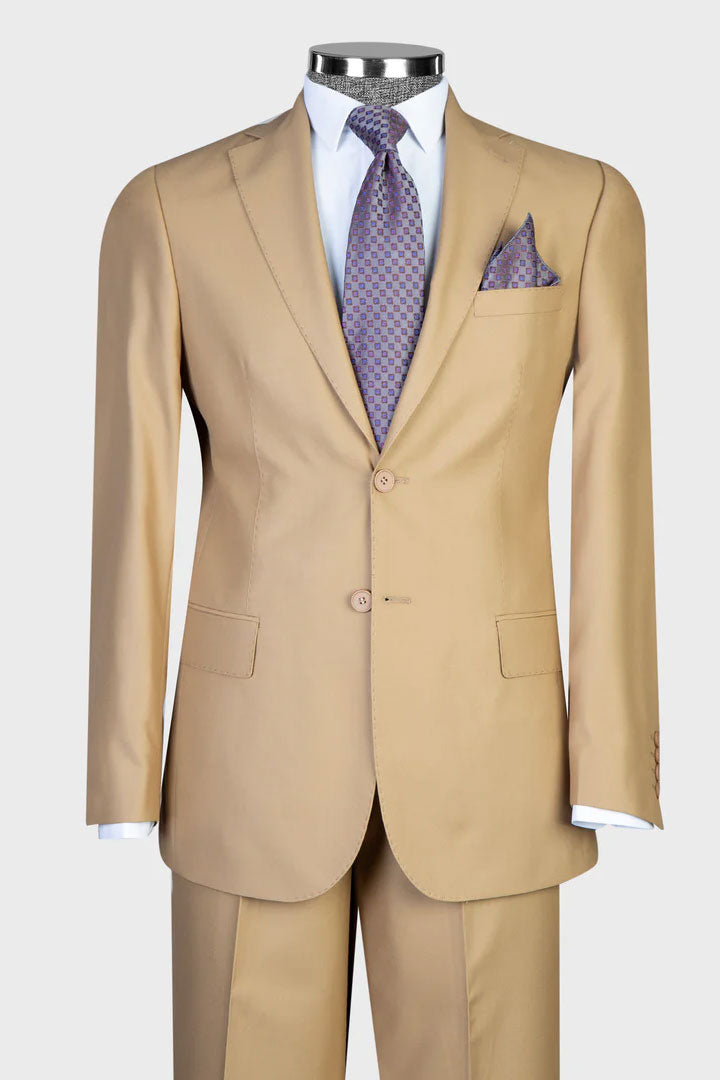 Notch Lapel 2-piece Suit for Business