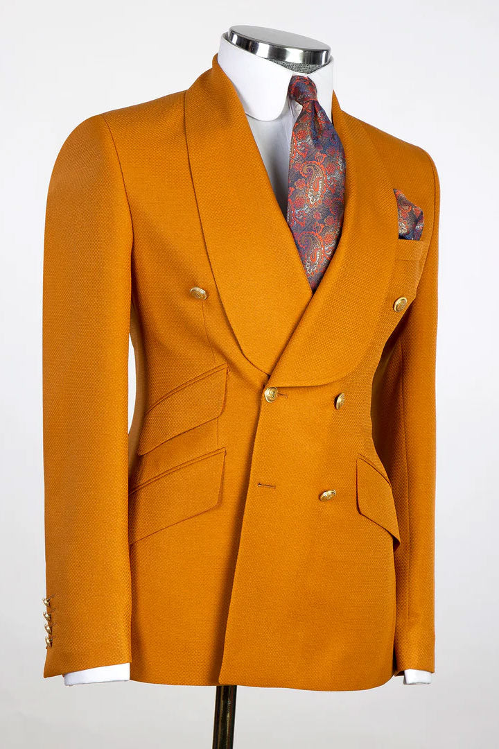 Double-breasted Shawl Lapel 2-piece Suit