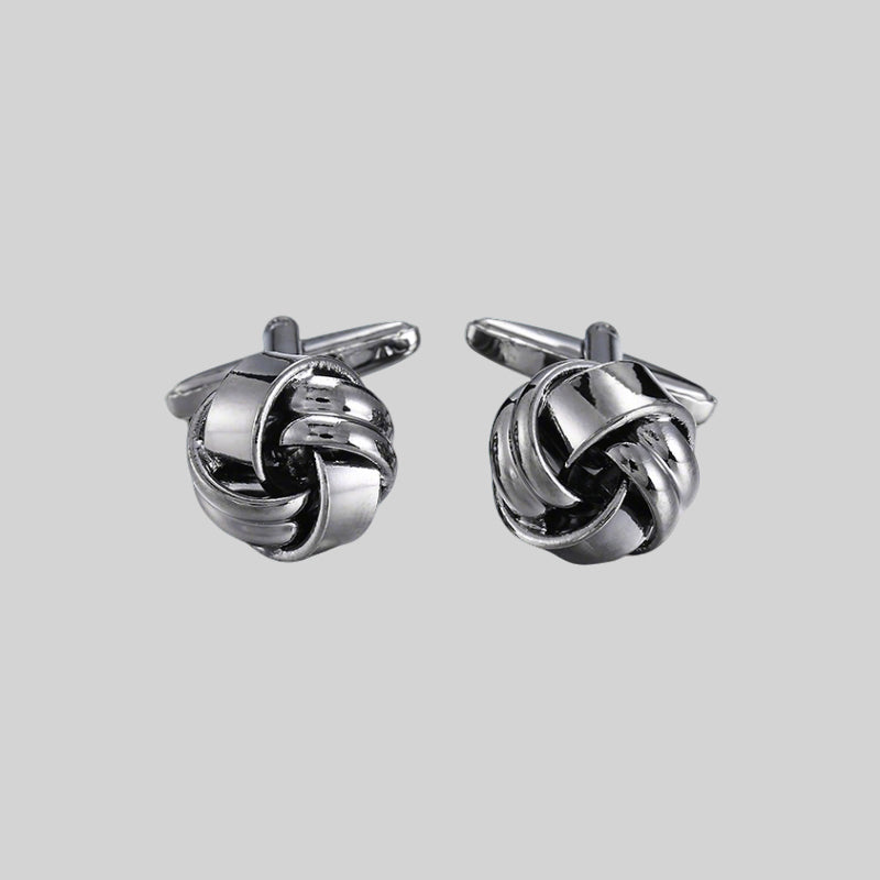 Black Twist Knot Cufflinks