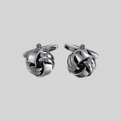 Black Twist Knot Cufflinks