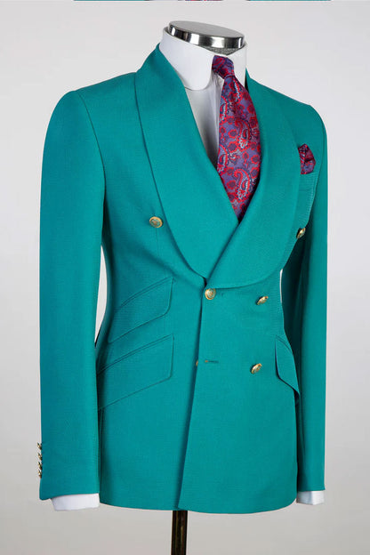 Double-breasted Shawl Lapel 2-piece Suit