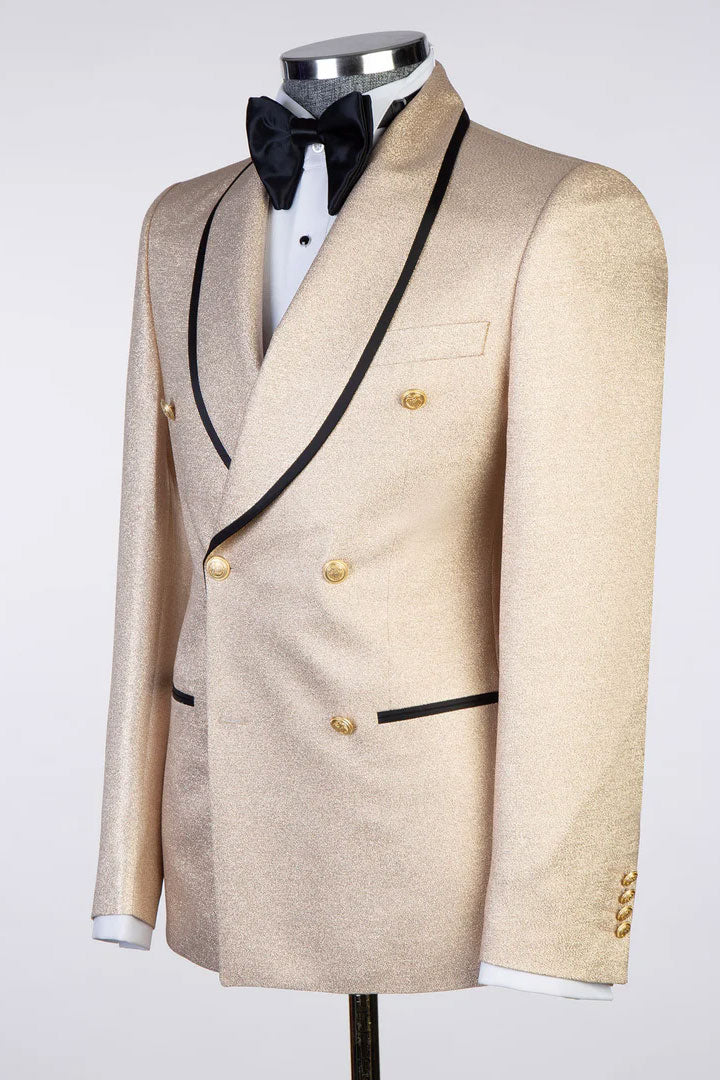 Chic Double-breasted Shawl Lapel 2-piece Suit