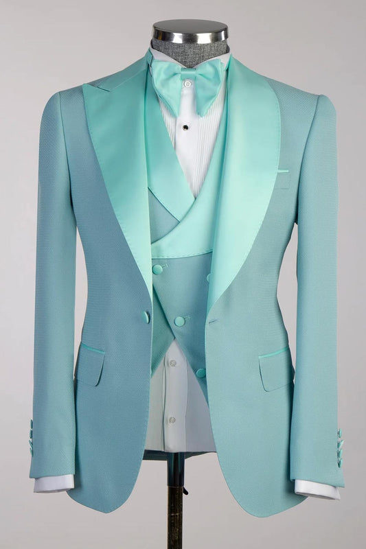 Chic Designer Lapel 3-piece Tuxedo