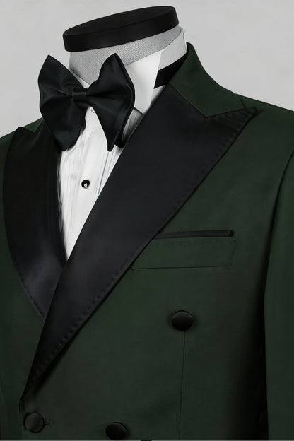 Green Double-breasted 2-Piece Tuxedo