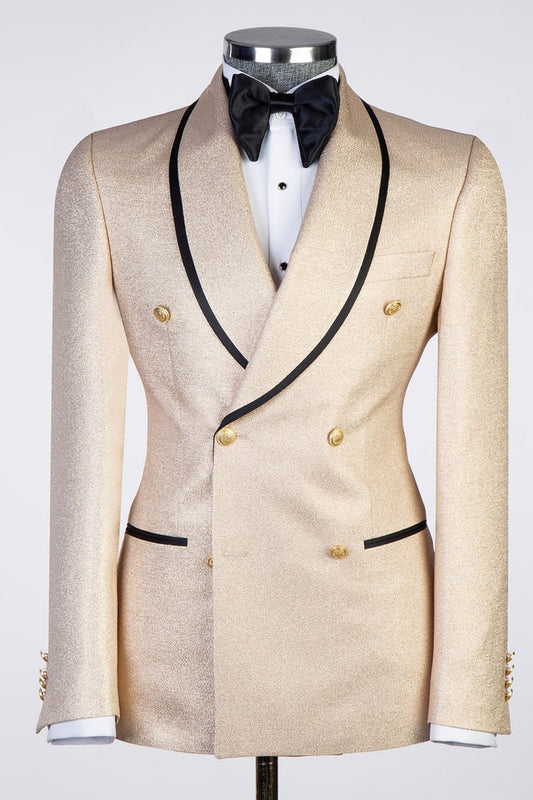 Chic Double-breasted Shawl Lapel 2-piece Suit