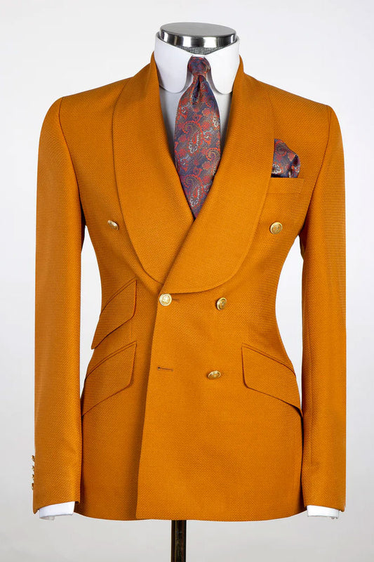 Double-breasted Shawl Lapel 2-piece Suit