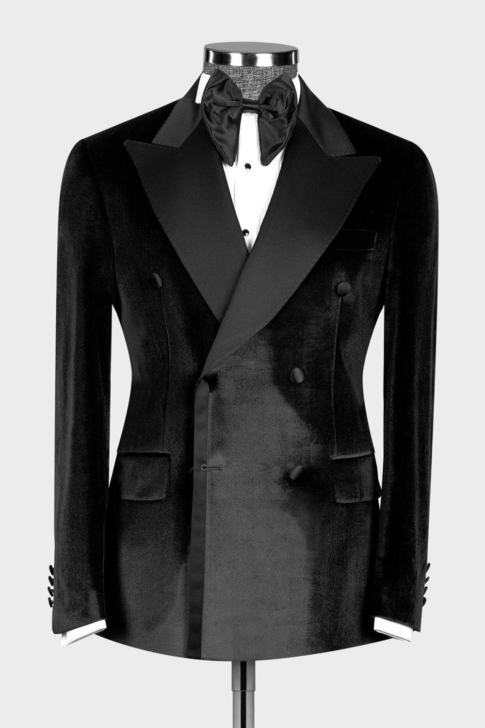 Black Velvet 2-piece Blazer Suit Wedding Tuxedo