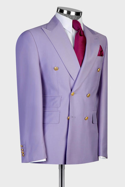 Double-breasted 2-piece Suit in Purple