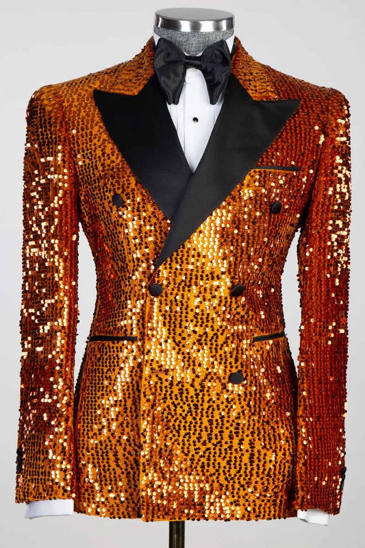 Sequins Double-breasted 2-piece Blazer Tuxedo