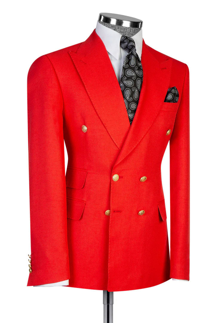 Double-breasted 2-piece Suit in Red