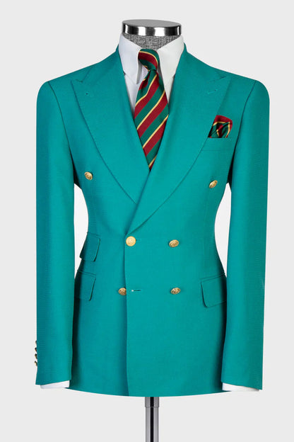 Double-breasted Peak Lapel 2-piece Suit
