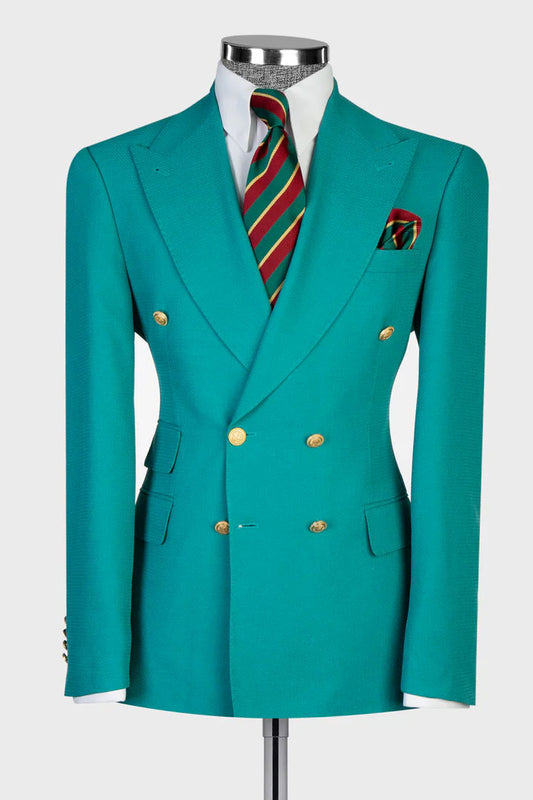 Double-breasted Peak Lapel 2-piece Suit