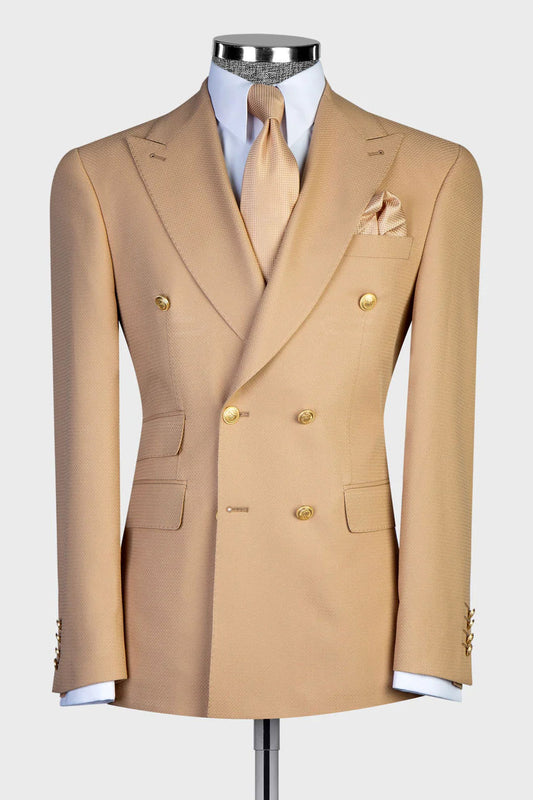 Sand Peak Lapel 2-Piece Bespoke Suit for Prom