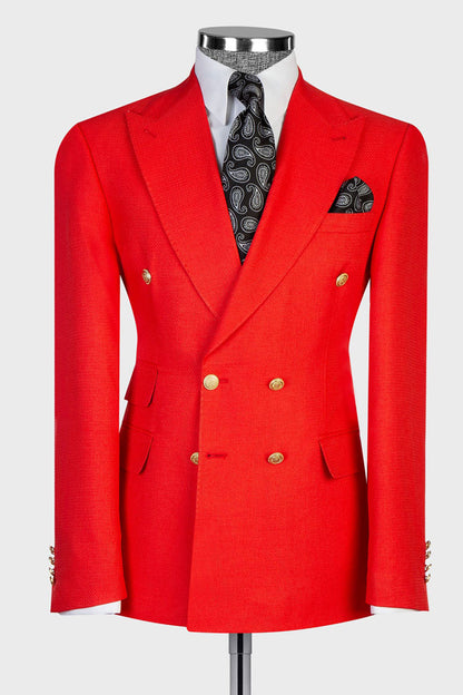 Double-breasted 2-piece Suit in Red