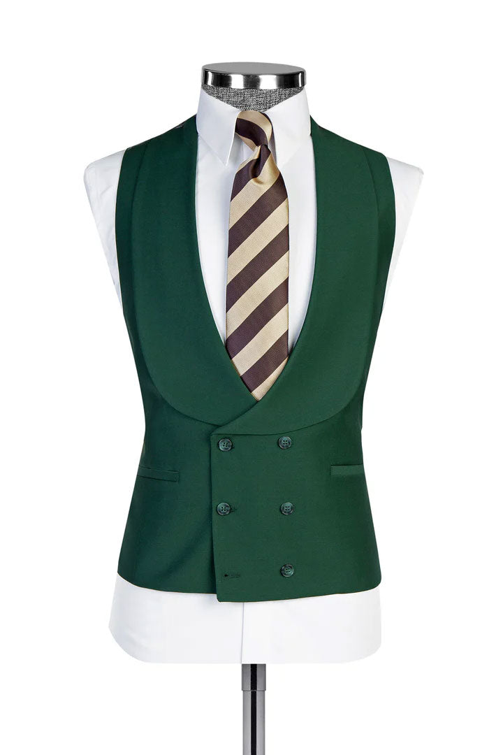 Wide Lapel 3-piece Suit in Green