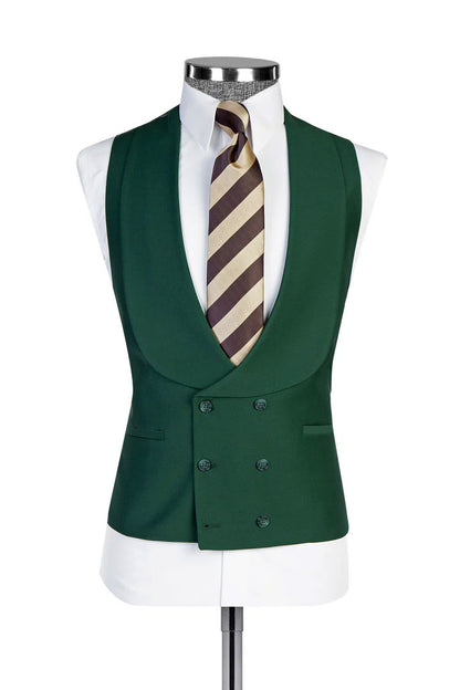 Wide Lapel 3-piece Suit in Green