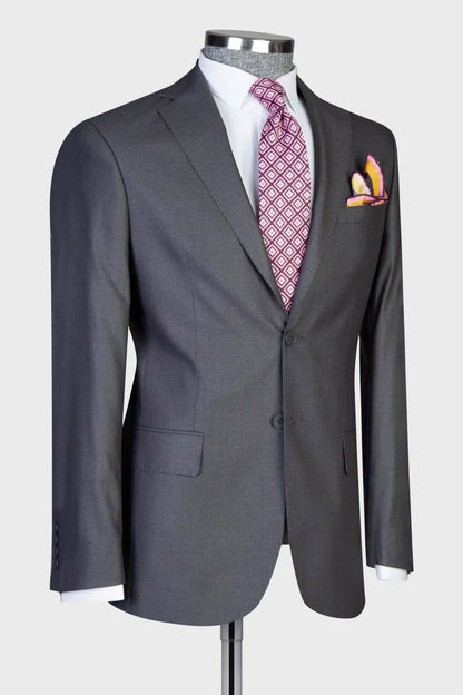 Two-button Notch Lapel 2-piece Suit for Business