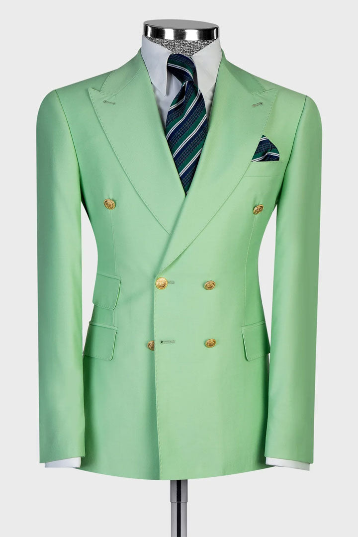 Double-breasted 2-piece Suit in Green