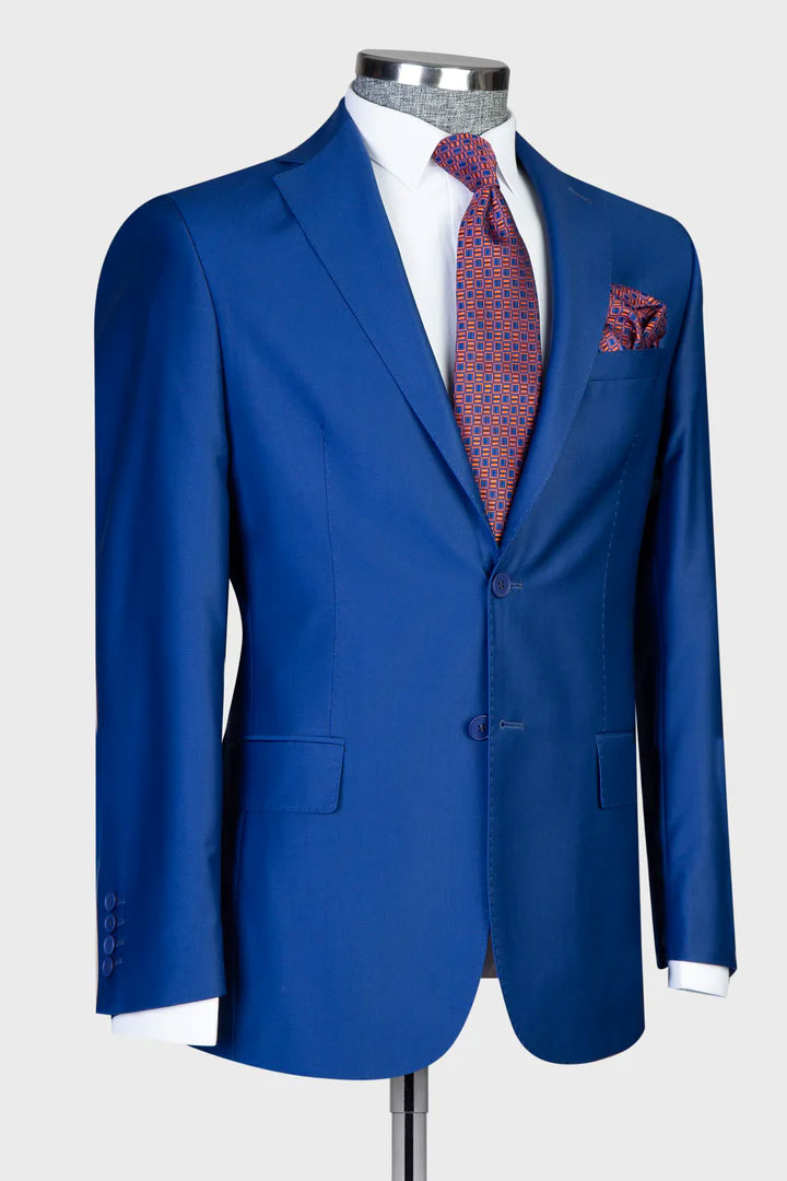 Notch Lapel 2-piece Suit for Business Formal Wear