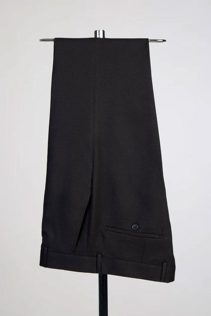 Men's Peak Lapel 3-piece Suit in Black
